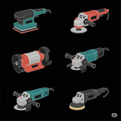 Power sanding, grinding and polishing tool simulator
